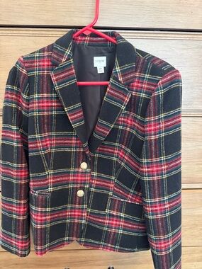 J. Crew tartan plaid wool blazer